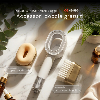 PuraDoccia™ Elite: Soffione Ionico 3-in-1