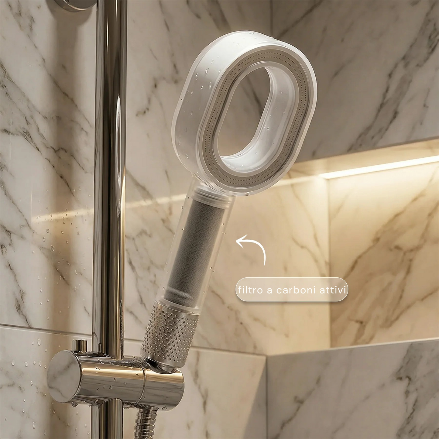 PuraDoccia™ Elite: Soffione Ionico 3-in-1